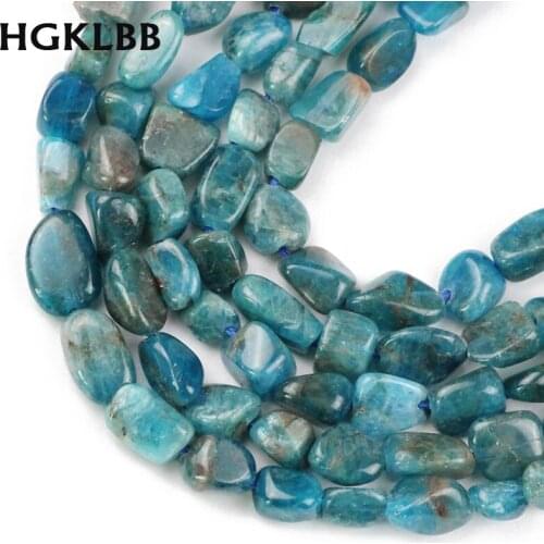 HGKLBB Irregular shape Blue apatite carnelian Gravel chips Natural Stone Loose beads for Jewelry bracelet making DIY Accessories