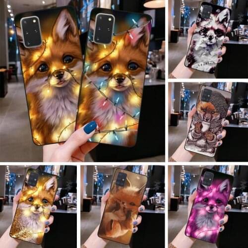Anime fox funny foxs lovely Phone Case for Samsung S20 plus Ultra S6 S7 edge S8 S9 plus S10 5G lite 2020