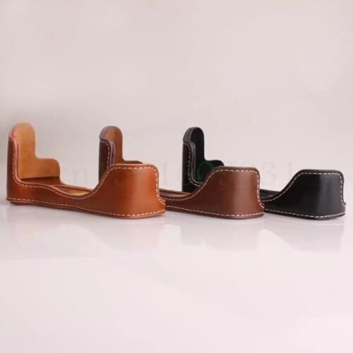 PU Leather Camera Case for Canon M6 EOSM6 EOS M6 EOS M6II Camera bag Cover Half Body