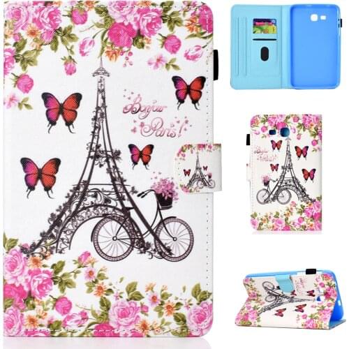 Stand Case for Samsung Galaxy Tab 3 Lite 7" T110 T111 Tab E 7.0 inch T113 T116 SM-110 SM-T113 Tablet Shell Funda Skin Cover