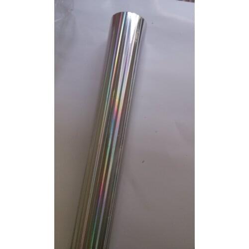 Holographic foil silver color B24 hot stamping for paper and plastic 64cm x120m