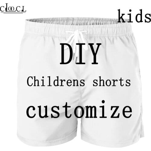 Fashion Childrens Shorts 3D Print DIY Personalized Design Kids Image/Photo/Star/Singer/Anime Casual Boy Girl Shorts T455