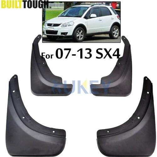 Set Molded Car Mud Flaps For Suzuki SX4 Hatch 2007 - 2013 Mudflaps Splash Guards Mud Flap Mudguards Fender Front Rear Styling