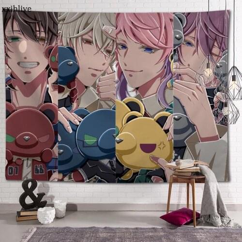 Wall Tapestry Japanese Anime Hypnosis Mic Background Decorative Wall Hanging For Living Room Bedroom Dorm Room Home Decor