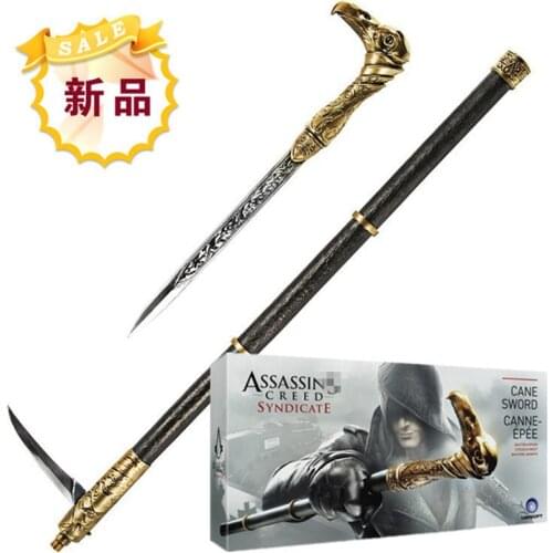 Newest Cosplay Assassin Creed 6 Syndicate Crutches Prop Game Novel Movie Weapon Hidden Arrow Model Crutches 90cm