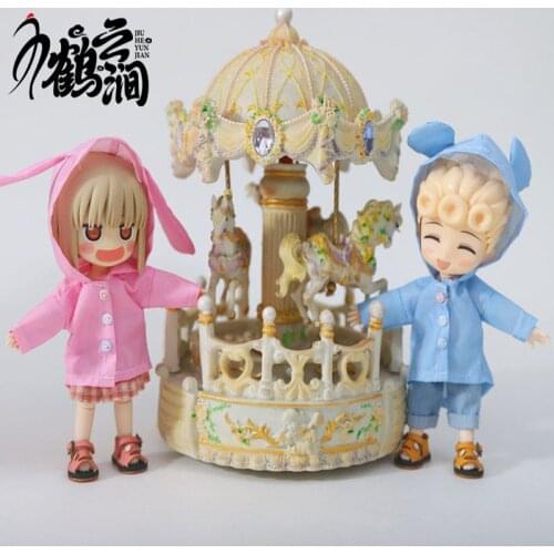 Ob11 baby clothes how to do in rainy days 12 BJD baby clothes GSC body Molly raincoat