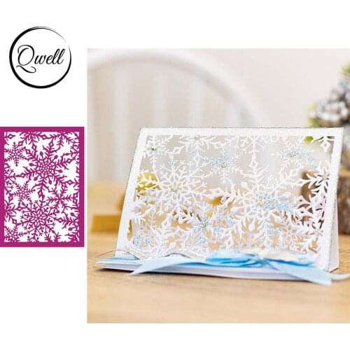 QWELL Snowflake Rectangle Frame Metal Cutting Dies for Scrapbooking and Card Making Paper Embossing Craft New 2019 die cuts
