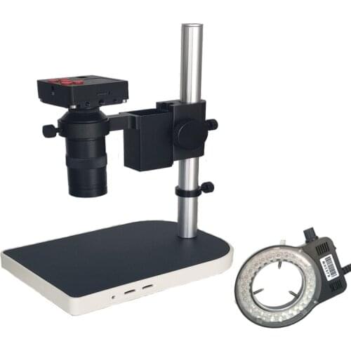 Adjustable 8X-130X Lens Zoom 16MP 1080P HDMI USB Electronic Microscope Camera Video Recorder 4G TF Card Soldering Microscopio