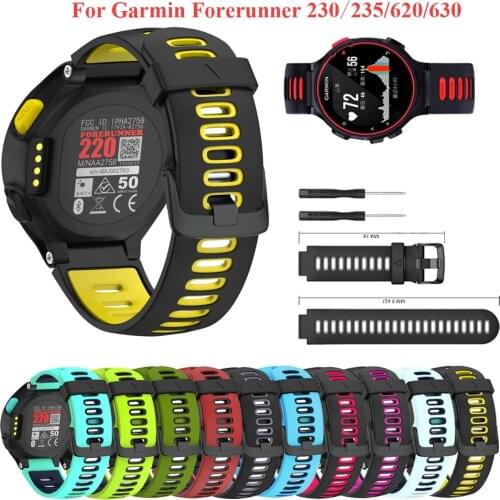 Watch Wristband Silicone Strap For Garmin Forerunner 735XT 735 220 230 235 620 Band Sports Bands Smart Watch Bracelets Straps