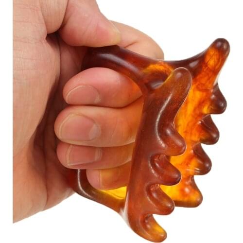 Resin Body Massage Spine Cervical Vertebra Physical SPA Scraping Massager Promote Blood Circulation Health Care Tool