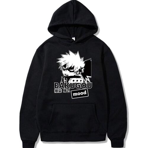 Anime My Hero Academia Cool Print Hoody Boku Cartoon Loose Hooded Harajuku Women Winter Fashion Sweatshirt Casual Mens Hoodies