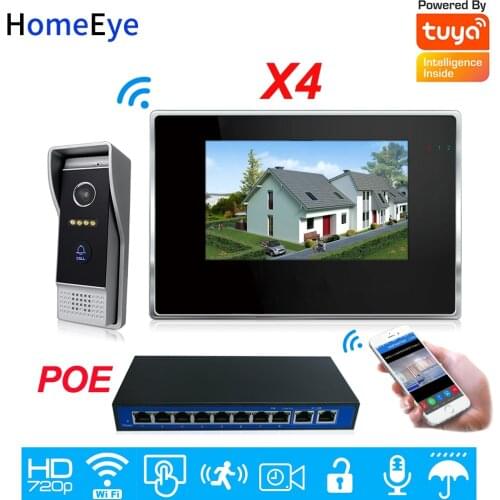 Homeeye Wifi Video Door Phone IP Video Intercom Home Villa Security Door Access System Tuya App Remote Control Smart Doorbell