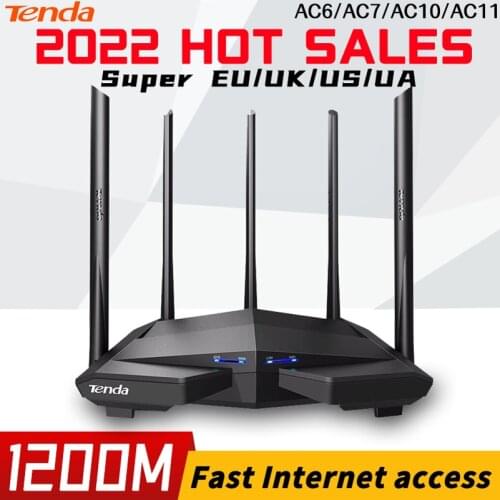 Tenda AC11 Gigabit Wireless Wifi Router Dual-Band AC1200WIFI Repeater 5*6dBi High Gain Antennas Wider Coverage