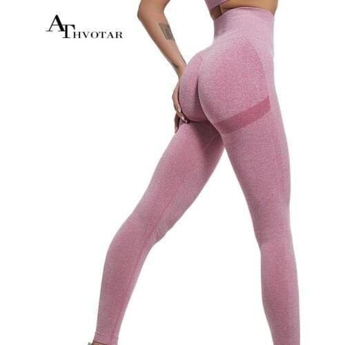 ATHVOTAR Yoga Fitness Sport Leggings Women Workout Outdoors Female Push Up Leggings Woman Gym High Waist Yoga Pants