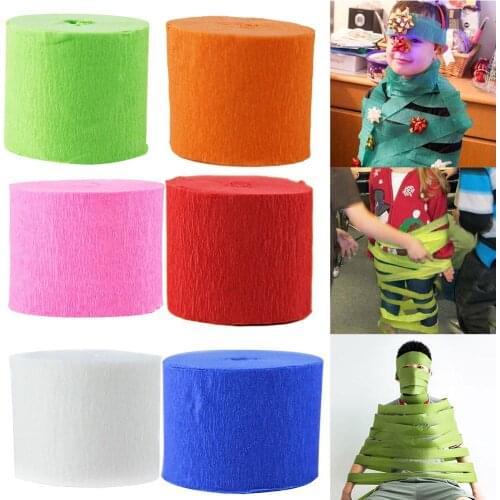 10Pcs 25m Color handmade crepe Crinkled Paper DIY bouquet flowers packaging Gift Wrapping Paper Roll Handcraft Party Decor