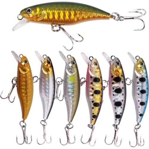 2pcs 75mm 4.7g Floating Minnow Fishing Lure 3D Eyes Artificial Plastic Hard Lure Crankbait Wobbler Fishing Tackle