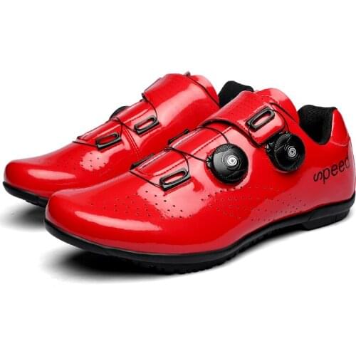 3 COLORS Lightweight Road Cycling Shoes Breathable Racing Bike SPD Cleat Shoes Professional Self-Locking Bicycle Sneakers