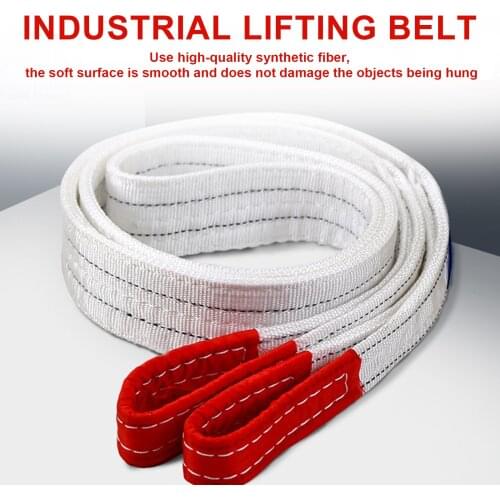 4 Layer Braiding, Wear Resistant Lifting Sling Crane Hoisting Industrial Hoisting Flat Belt Trailer Rope Bearing Weight 1-2T