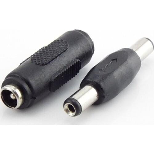 5.5*2.1mm DC double male to male Jack end plug connector Power Socket female to female wire Panel Mounting Adapter 5.5mm 2.1mm