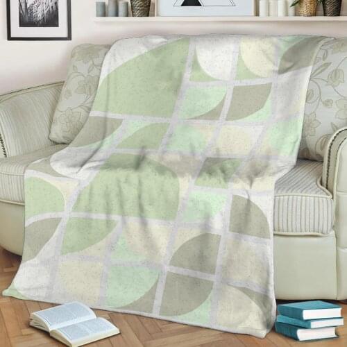 Abstract Geometric Pattern 3D Printed Velvet Plush Throw Fleece Blanket Bedspread Sherpa Blanket Home Decora
