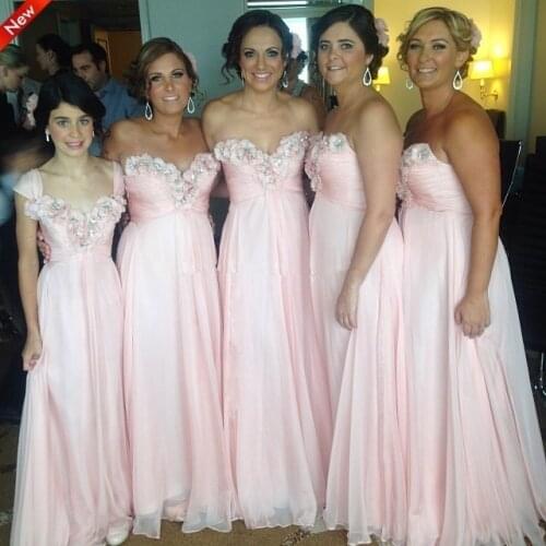 Free shipping 2015 New design long bridesmaid dresses Sexy sweetheart beautiful flowers high quality custom made crystal beading