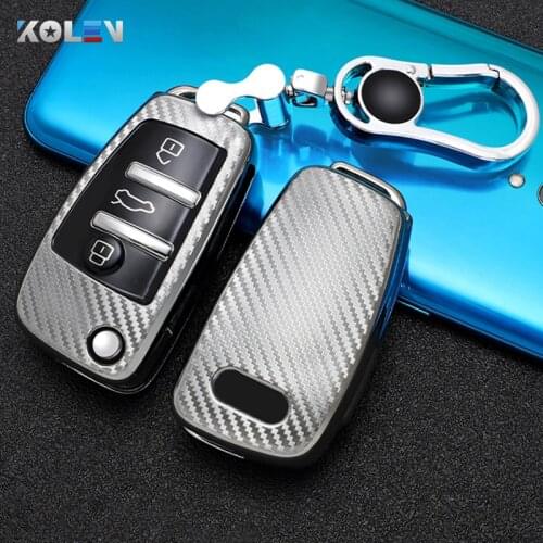Tpu Carbon Filber Car Remote Key Case Cover For Audi A3 A4 A5 B5 B6 B7 B8 B9 A6 Q3 Q5 Q7 C5 C6 S5 S7 RS3 R5 TT TTS Accessories