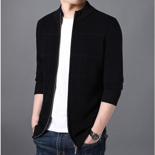 CHUNZUMURONG Men's Cardigans With Zip