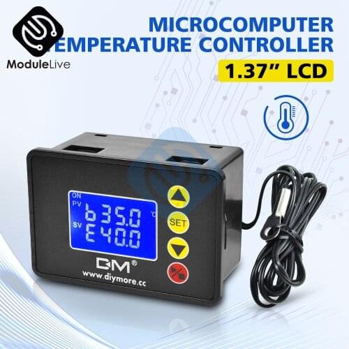 DC12V 24V AC 110V-220V Microcomputer Temperature Controller Digital 1.37 Inch LCD 1.37 Thermostat Controller Replace W3001 W3002