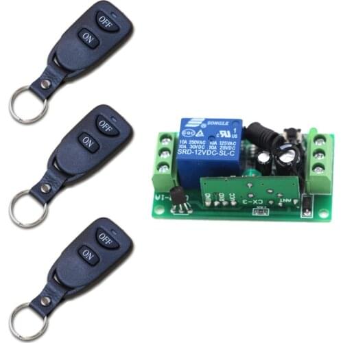 DC9V 12V 24V 1CH Wireless Remote Control Receiver Module and RF Transmitter Electric Gate Garage Door Auto Keychain Hot Sales