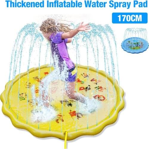 Kids Inflatable Water Spray Pad Thickened High Environmentally Friendly Inflatable Outdoor Lawn Game Sitting Mat Sprinkler