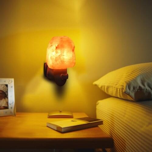 Hot Sale Natural Shaped Salt Rock Night Light Hand Carved Crystal Wall Lamp