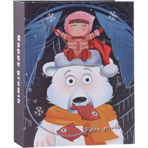 Cartoon Print 7" Photo Album 100 Photos Memory Books Horizontal and Vertical Portable Family Photo Scrapbook Album Home N0PA