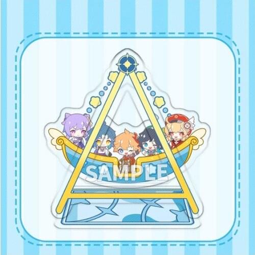 Genshin Impact Venti Xiao Diluc Klee Cute Sea Rover Shake Fighter Stand Figure Model Plate Creative Desktop Decor Cosplay Toy