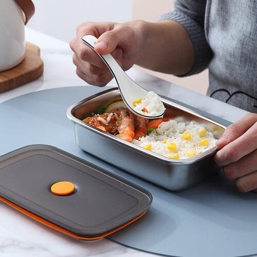 Stainless Steel Box Lunch Food Storage Box Portable Picnic Camping Outdoor Storage Food Work Container Freezer