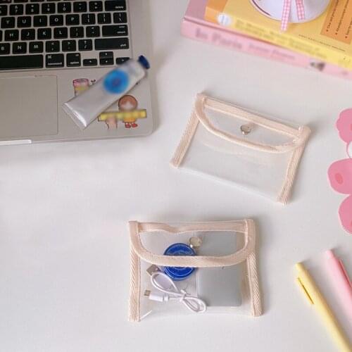 Wallet Makeup Bag Thin Coin Purse Organizer Case Card Pouch ID Card Holder Transparent Storage Bag Credit Card Holder