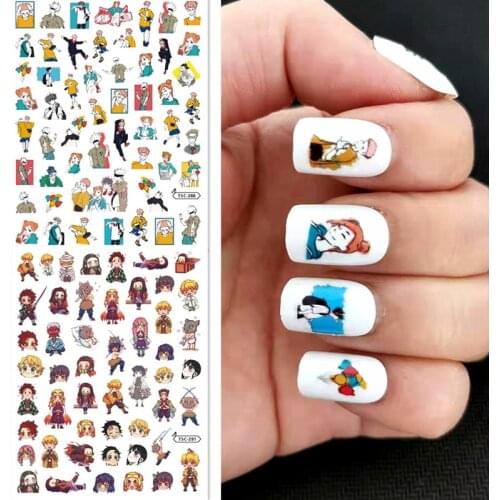 Newest TSC 288 3D design nail art sticker decal stamping back gule DIY nail decoration tools
