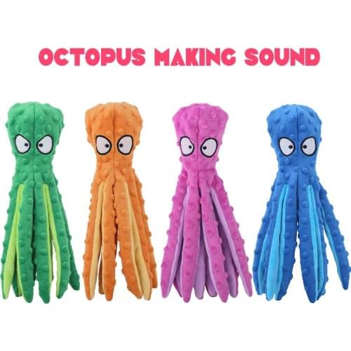 New Pet Plush Toy Octopus Doll Shell Dog Puzzle Bite Sound Toy Octopus Cat And Dog Products Childrens Toy Gifts Fidget Toys