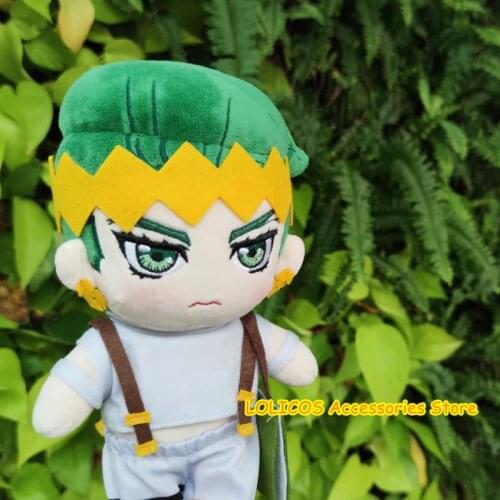 Anime JOJO Bizarre Adventure Rohan Kishibe Cartoon Cosplay Plush Stuffed Doll Soft Pillow Change Clothes Toys Gifts 20cm