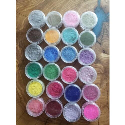 24 velvet flocking fiber powders-Nails Flocking Powder Flocking Fibers 24 Jars Box - 24 Colors Velvet Nails-powder for nails