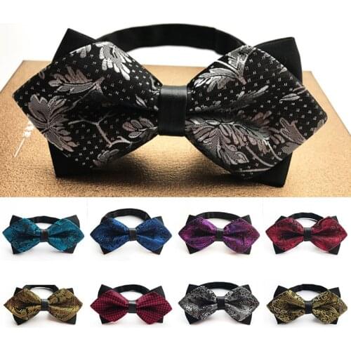 Q Men Ties Fashion Commercial Bowties Bowknot Floral Printed Gentlemen Bowtie Wedding Groom Cravat British Aristocracy Nice Gift