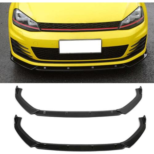 3pcs for Maxton Style Front Bumper Splitter Lip ABS UV Protected fit for MK7 2013 2014 2015 2016