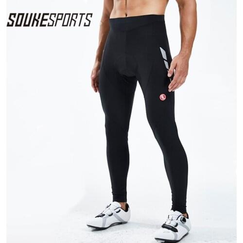 Sports Mens Bicycle Pants 4D Padded Road Bike Tights Breathable Cycling Long Fleece Leggings-PA8030