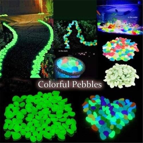 Super Bright Luminous Stone Highlight Fluorescence Pebble Fish Tank Luminous Potted Decoration Garden Glowing Pebble