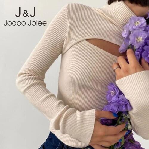 Women Spring Long Sleeve Sexy Hollow Knitted Sweater Elegant Turtleneck Slim Pullover Retro Solid Knitting Tops Casual Jumpers