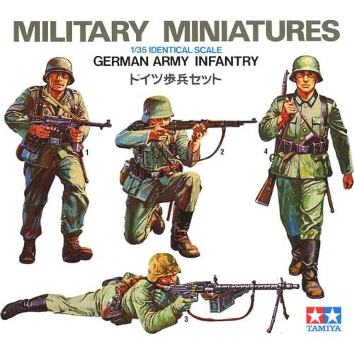 Tamiya Assembling Model 1/35 German Infantry Soldier Suit Model The Second World War Collection Plastic Building Painting Model