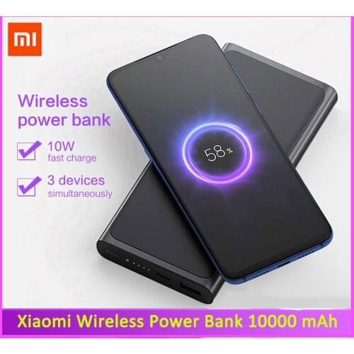 Xiaomi Wireless Power Bank 10000 MAh Qi Fast Wireless Charger USB Type C Portable Powerbank Charging Power Bank for Smart Phone