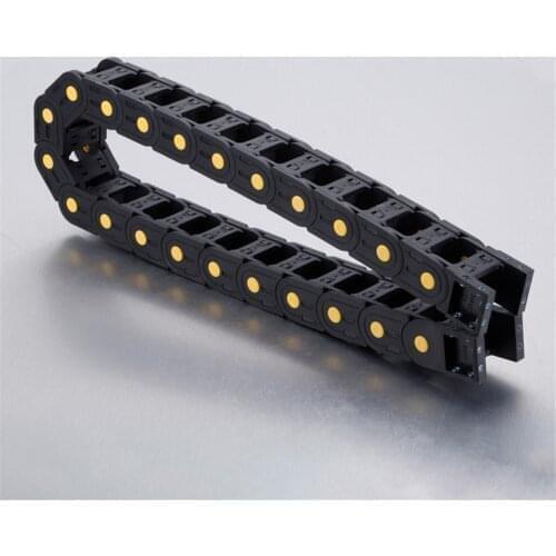 1PCS 1M Length Black Plastic Transmission Chains 25 Plastic Towline Nylon Cable Drag Chain Wire Carrier For CNC Route