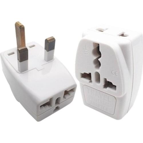 10pcs/Lot 1to3 Splitter Universal UK/US/AU 3/2 Pins Socket to Ireland Singapore Maldives Qatar Travel Power Adapter Plug
