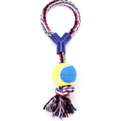 36cm Pet Toys for Dogs Interactive Chew Toys for Large Size Dogs Y Type Cotton Rope Ball Toy for Pet Dog Accessories