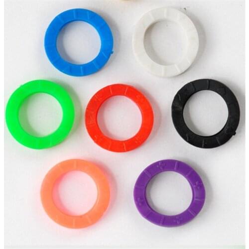 8 Pcs Hollow Silicone Key Cap Covers Topper Key Holder Elastic Keyring Rings Key Case Bag Organizer Wallets 2021 Hot